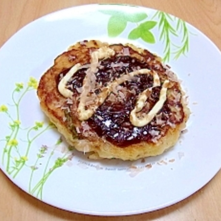 とりごぼうすりみの野菜バーグお好み焼き風